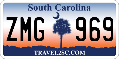 SC license plate ZMG969