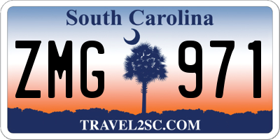 SC license plate ZMG971