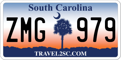 SC license plate ZMG979