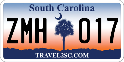 SC license plate ZMH017