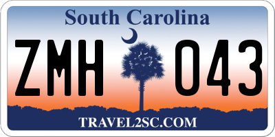 SC license plate ZMH043
