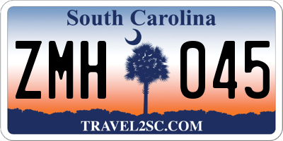 SC license plate ZMH045