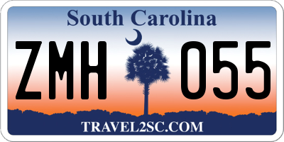 SC license plate ZMH055