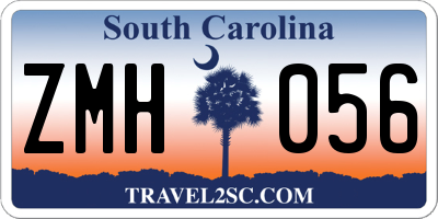 SC license plate ZMH056