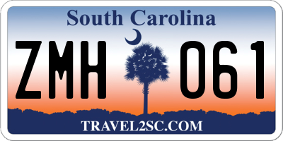 SC license plate ZMH061
