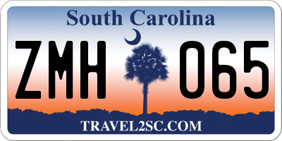 SC license plate ZMH065
