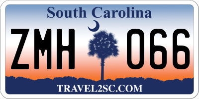 SC license plate ZMH066