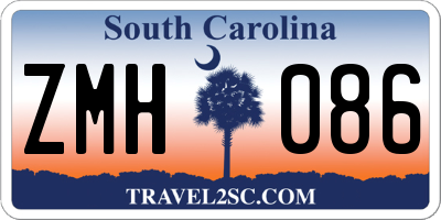SC license plate ZMH086