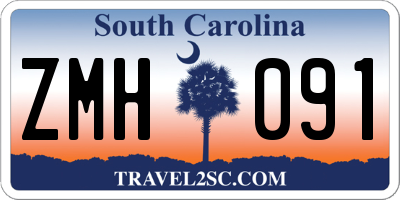 SC license plate ZMH091
