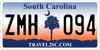 SC license plate ZMH094