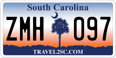 SC license plate ZMH097