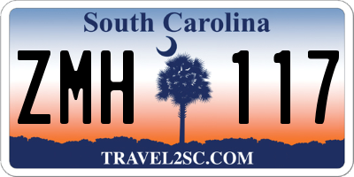SC license plate ZMH117