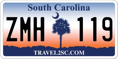 SC license plate ZMH119