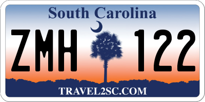 SC license plate ZMH122