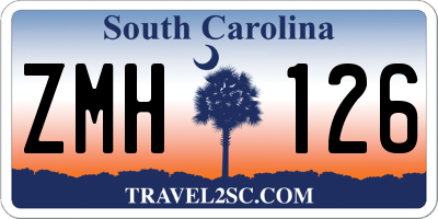 SC license plate ZMH126