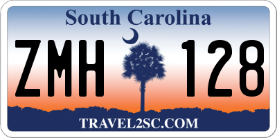 SC license plate ZMH128