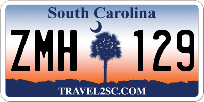 SC license plate ZMH129