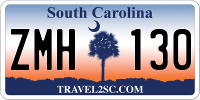 SC license plate ZMH130