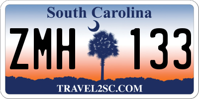 SC license plate ZMH133