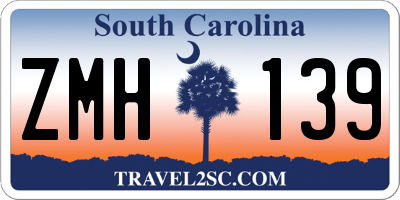 SC license plate ZMH139