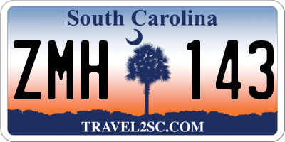 SC license plate ZMH143