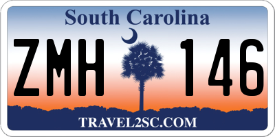 SC license plate ZMH146