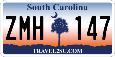SC license plate ZMH147