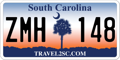 SC license plate ZMH148