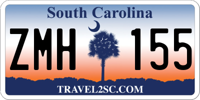 SC license plate ZMH155