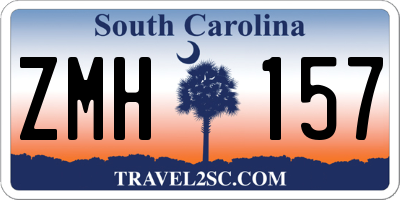 SC license plate ZMH157