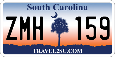 SC license plate ZMH159