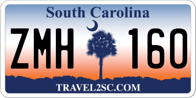 SC license plate ZMH160