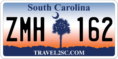 SC license plate ZMH162