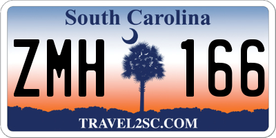 SC license plate ZMH166