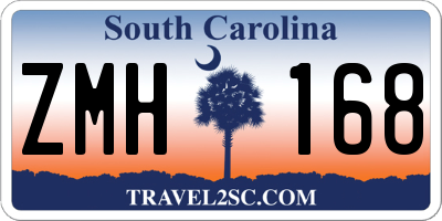 SC license plate ZMH168