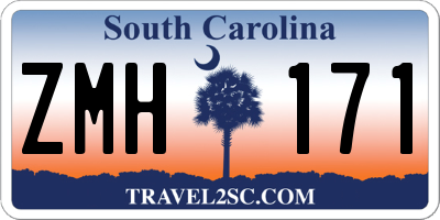 SC license plate ZMH171