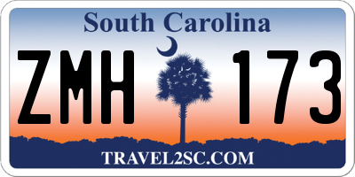 SC license plate ZMH173