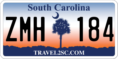 SC license plate ZMH184