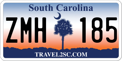 SC license plate ZMH185