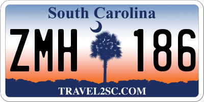 SC license plate ZMH186