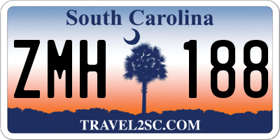 SC license plate ZMH188