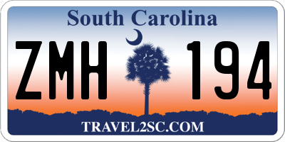 SC license plate ZMH194