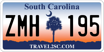 SC license plate ZMH195