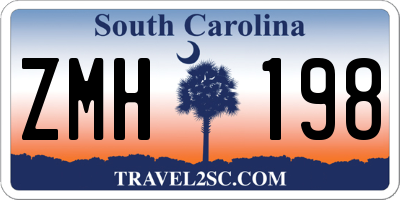 SC license plate ZMH198