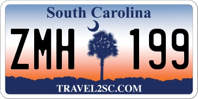 SC license plate ZMH199