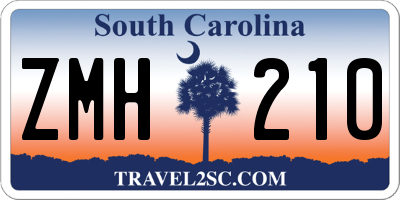 SC license plate ZMH210