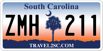 SC license plate ZMH211