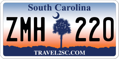 SC license plate ZMH220