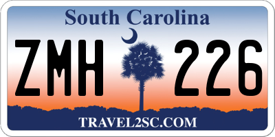 SC license plate ZMH226