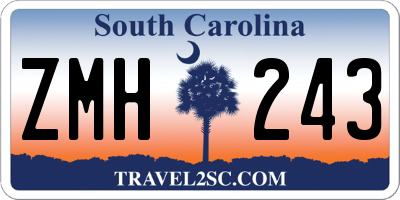 SC license plate ZMH243